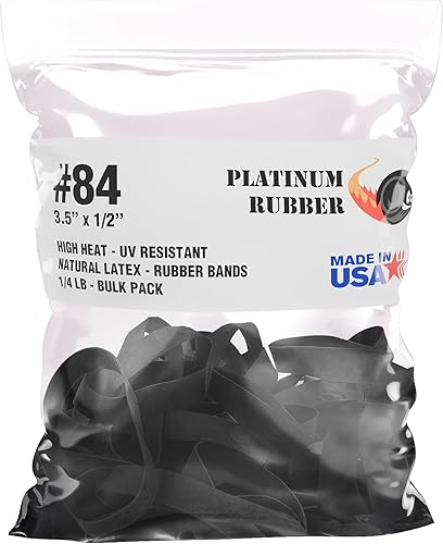 Bandas de goma negras #84 extra anchas de alta calidad para exteriores, fabricadas en Estados Unidos, banda de crepé de goma platino resistente al