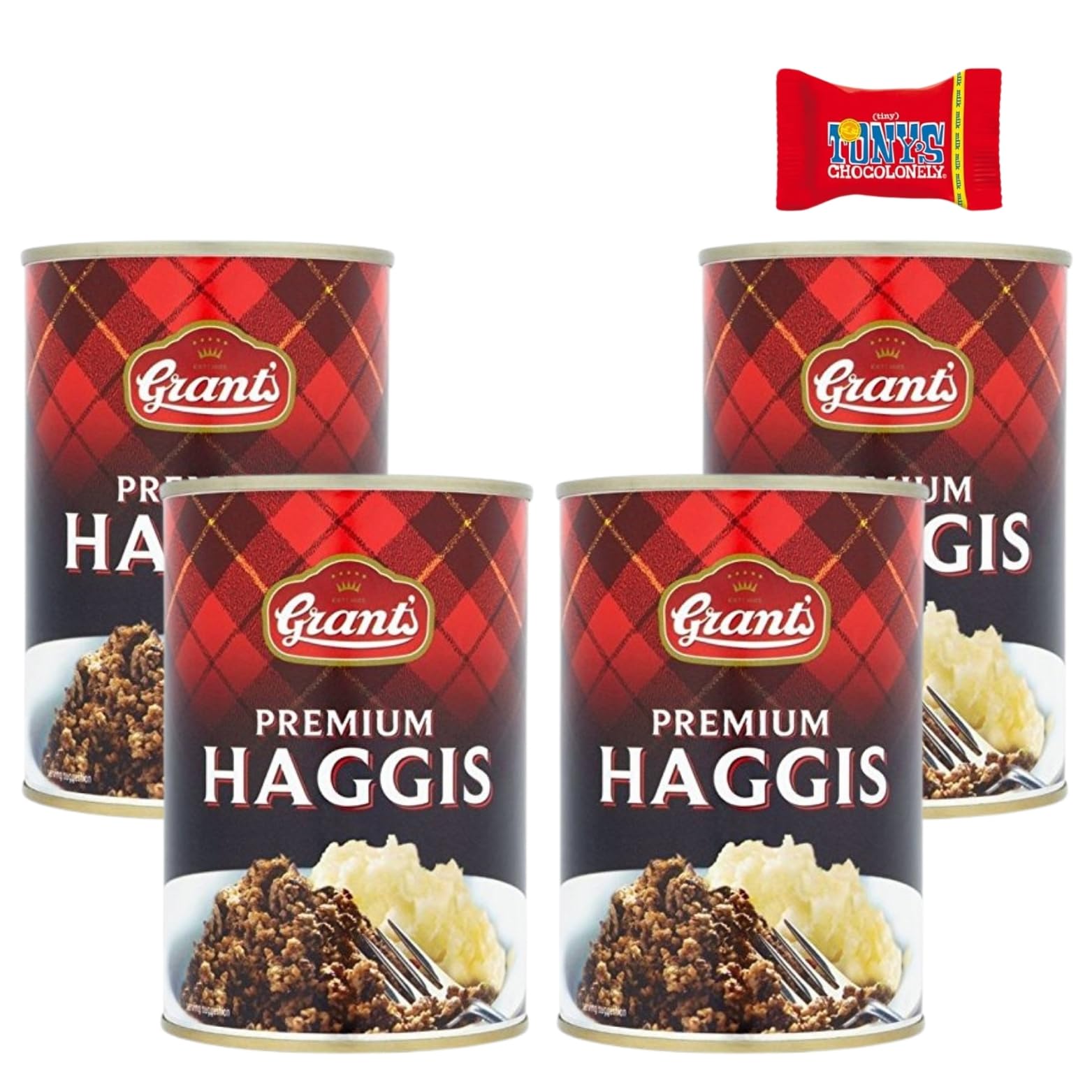 Grant's Premium Haggis – Paquete de 4 x 392 g, plato tradicional escocés