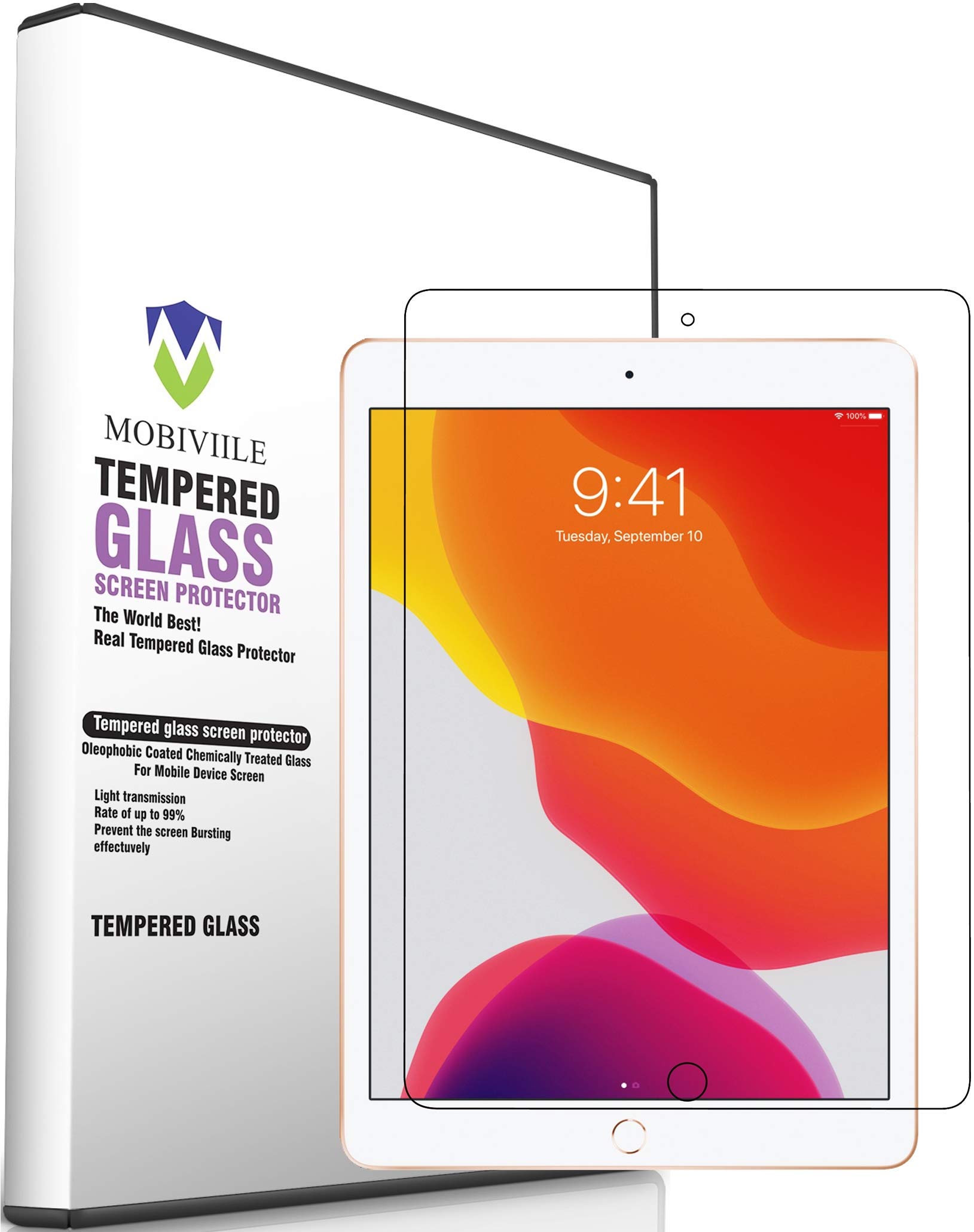 MOBIVIILE® Tempered Glass Screen Protector Compatible with iPad (10.2 Inch) 7th (2019) / 8th Gen (2020) (A2270, A2428, A2429, A2430) (B08V8FK4YM) Amazon Price History, Amazon Price Tracker