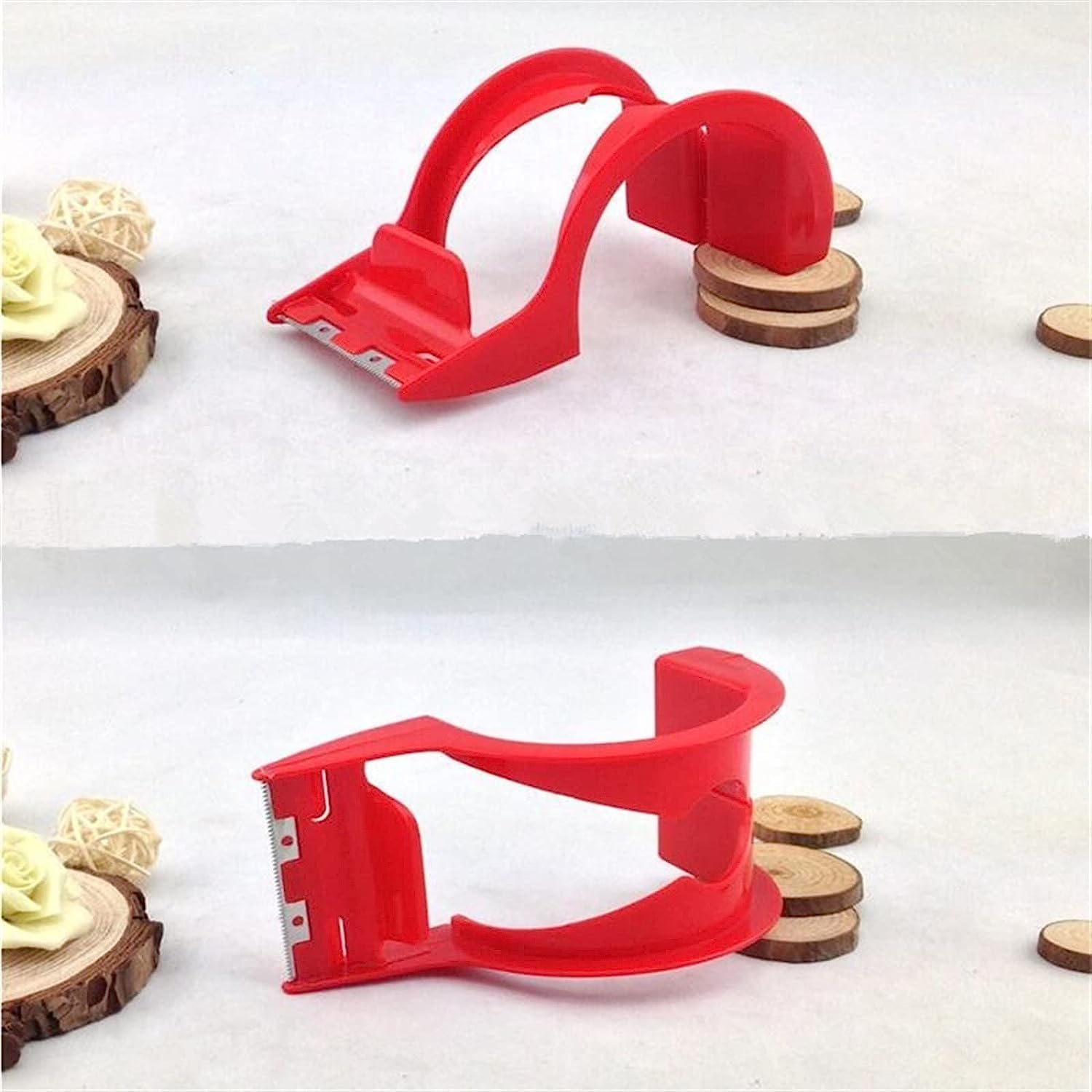 Dispenser per nastro adesivo, Distributore di nastro adesivo magico da tavolo - Macchina confezionatrice manuale con base in nastro sigillante for un taglio facile