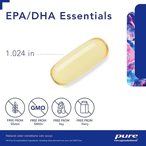 Miniatura 3 de Pure Encapsulations EPADHA Essentials  Suplemento concentrado de aceite de pescado para apoyar la salud cardiovascular  180 cápsulas de gel blanda