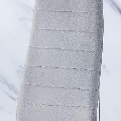 Miniatura 4 de Juego de 4 sillas de comedor de terciopelo con asiento acolchado tapizado, marco de metal para uso en casa y oficina