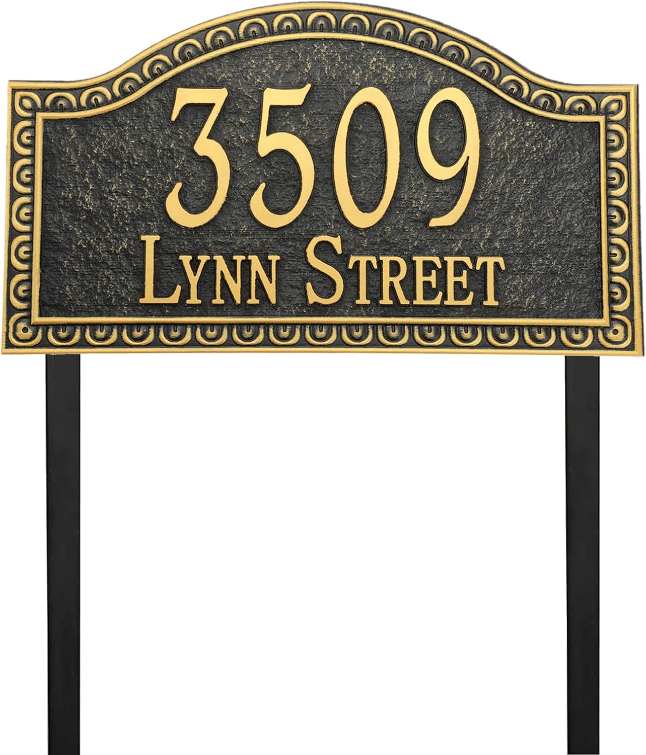 Address Sign Lawn Mounted Custom House Number Plaque