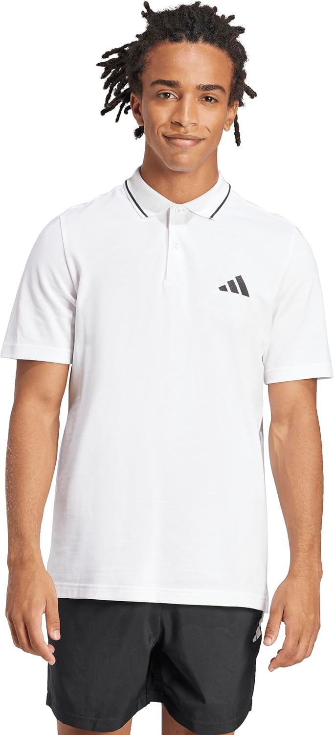 Adidas Mens Essentials Small Logo Pique Polo Shirt