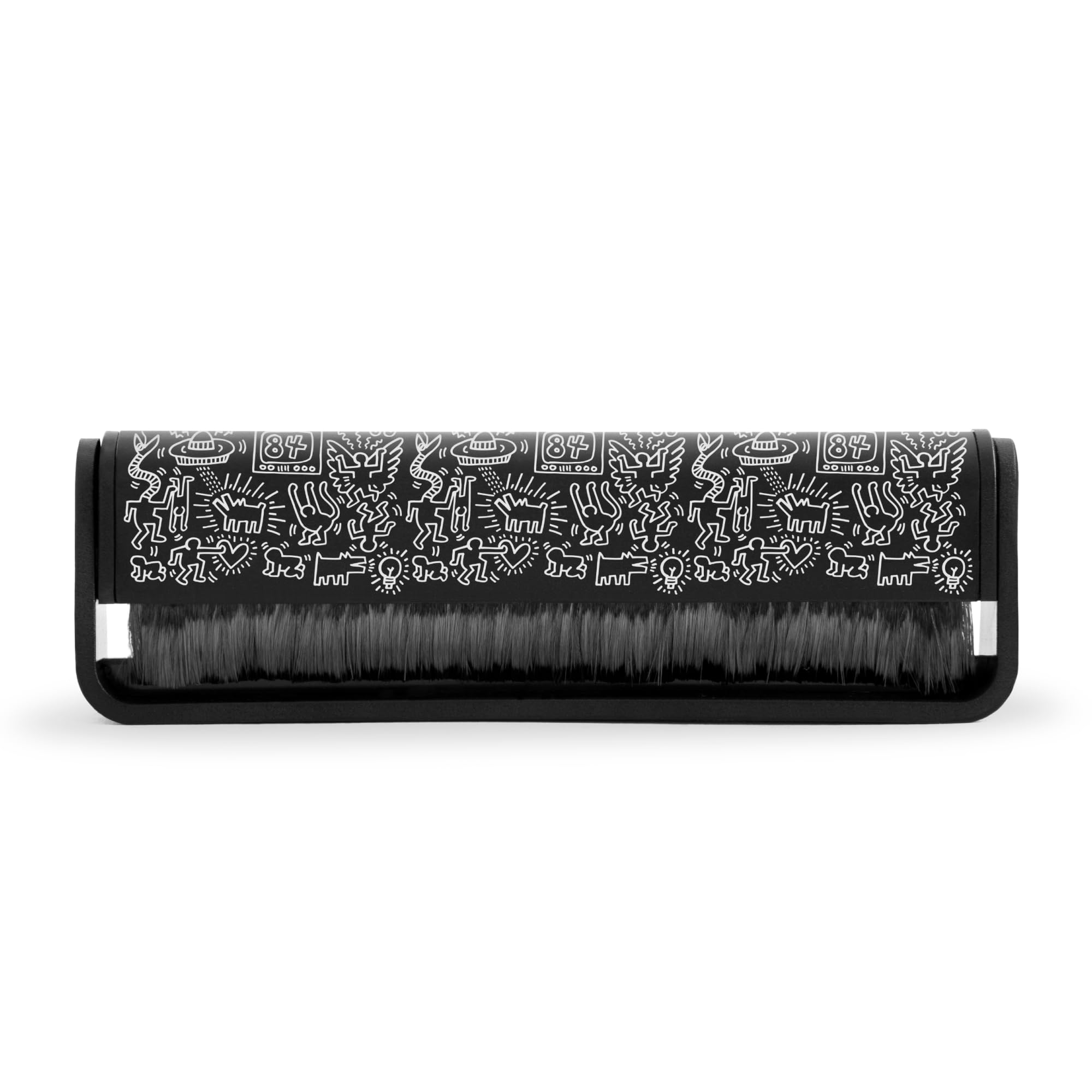 AM Carbon-Antistatik Kohlefaserbürste für Schallplatten Reinigung und Vinyl Clean Sound - Reinigungsbürste für Plattenspieler - Effektive Schallplattenbürste (Keith Haring Edition)
