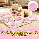 Puppy Toys, 7 Pack Puppy Chew Toys for Teething, Pink Teething Toys for Puppies, Dog Toys for Small Dogs, Soft Durable Interactive Chew Toys