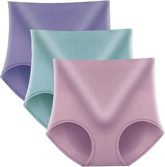 Amazon Co Jp 下着 パンツ レディース 深め ショーツレディース ハイウェスト シームレスショーツ 3枚セット 服 ファッション小物