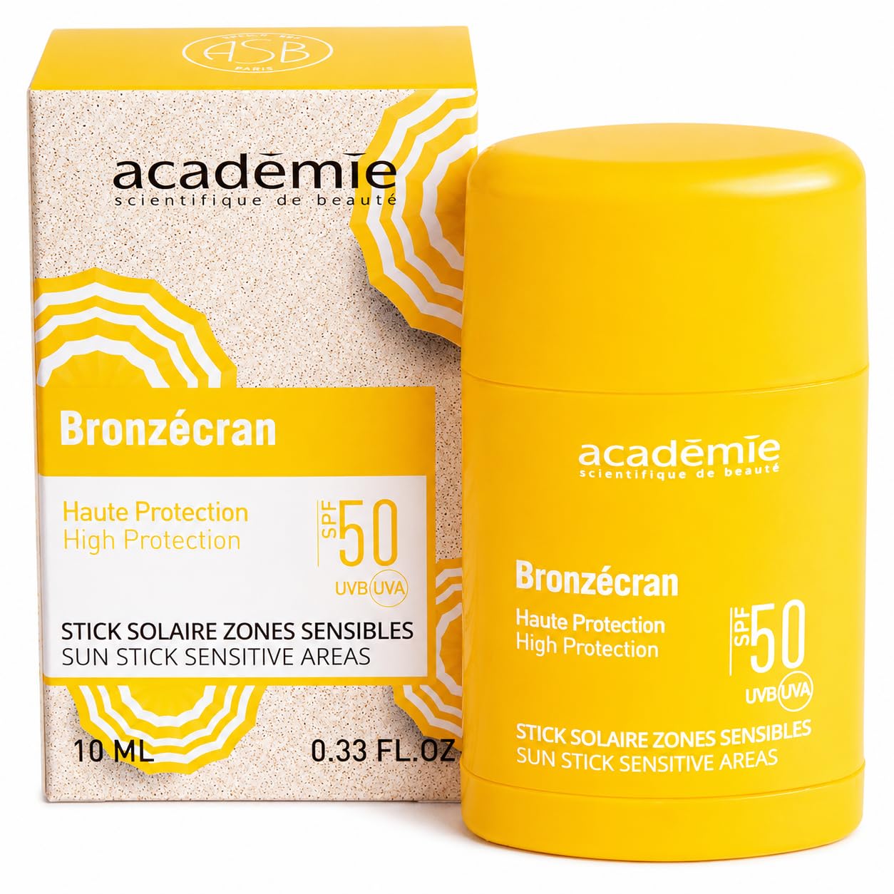 Stick solar for sensitive areas SPF 50 Bronzecran Académie Scientifique de Beauté