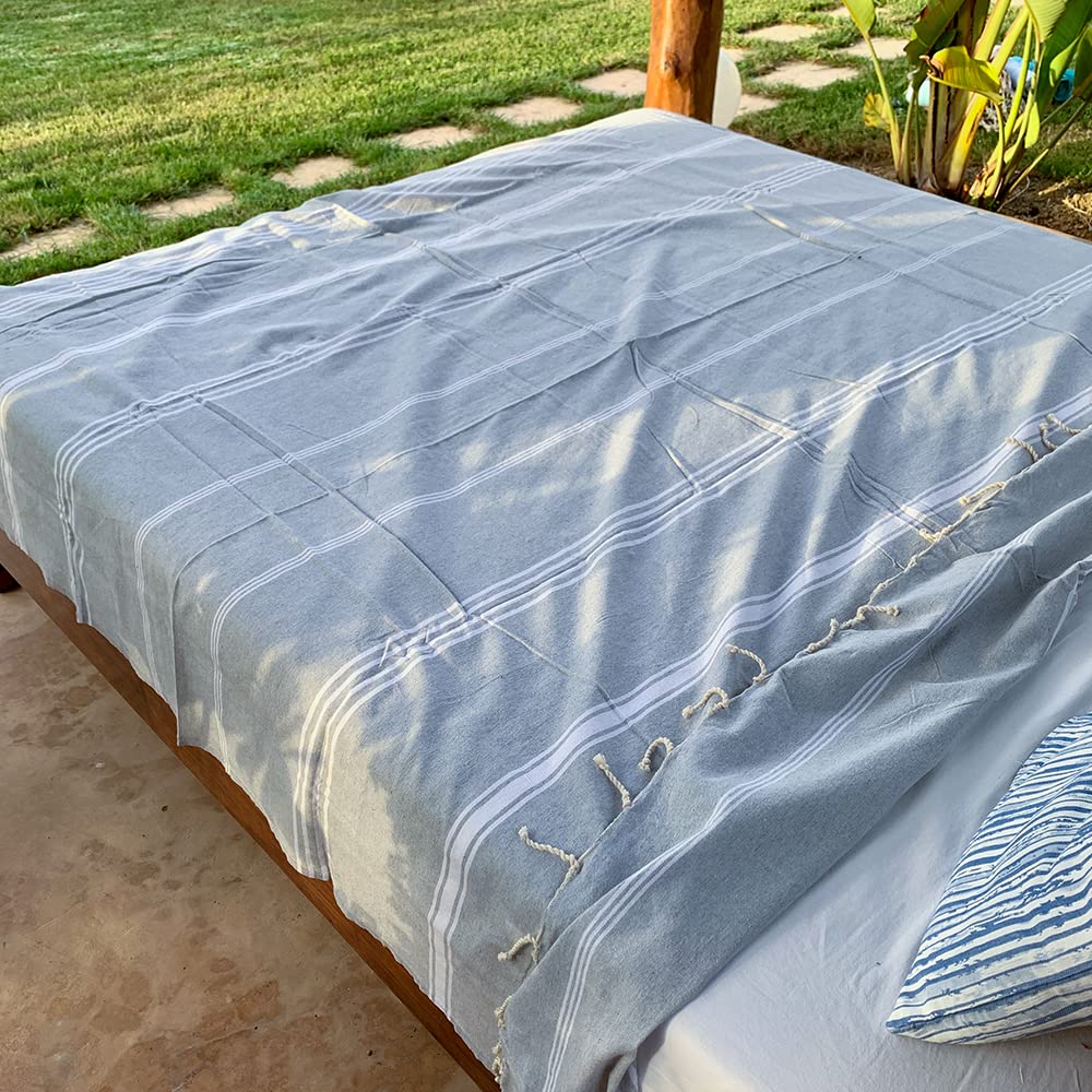 SOLTAKO Fouta Peshtemal - Set de 2 XXL - Serviette Plage Anti Sable - Drap de Bain pour Hammam, Sauna, Yoga, Pique-Nique - Grande Taille 100x200 cm - Drap 2 Personnes