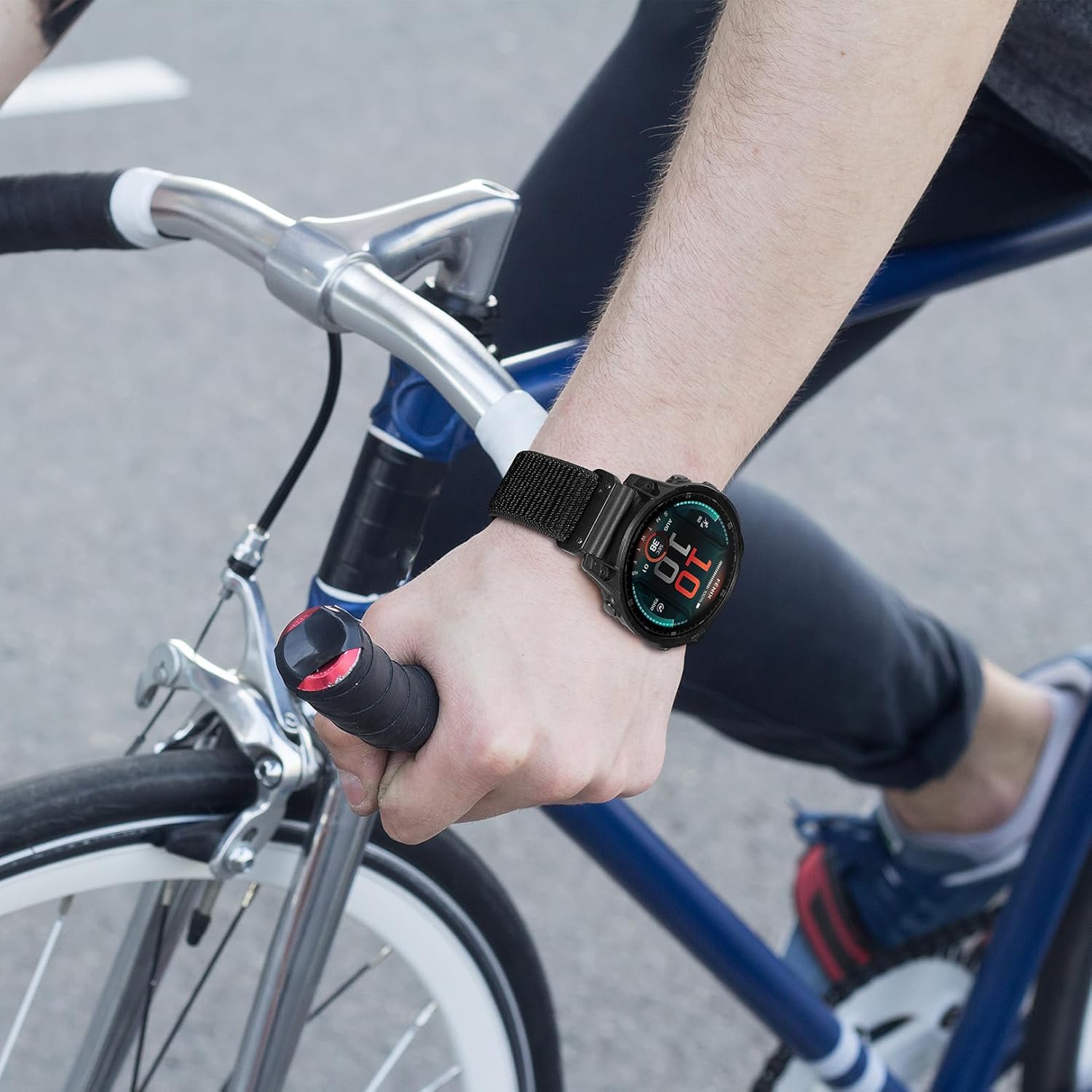 Nylon Quick Fit Watchband Compatible with Garmin Insintct 2X/Insintct 3 50mm Sloar/Enduro 3 51mm/Fenix 8 51mm/7X/6X/5X,26mm Soft Lightweight Hook and Loop Adjustable Sport Strap Accessory - Image 5