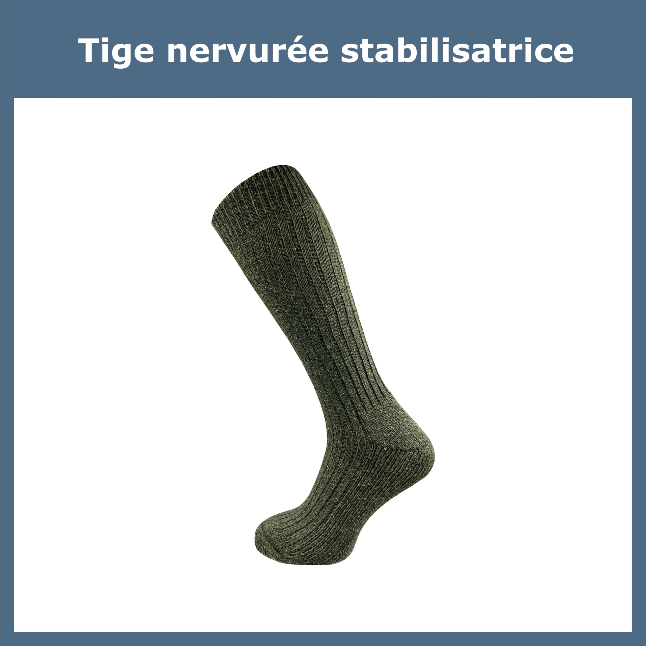 GAWILO Chaussettes militaires hautes homme (4 paires) – Chaussettes de chasse & armée – Longues & vertes
