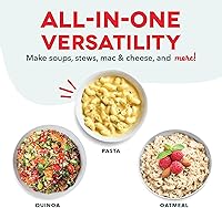 Vista 4 de Dash Mini vaporera arrocera con olla antiadherente extraíble, función de mantener el calor y guía de recetas, 2 tazas, para sopas, guisos, granos