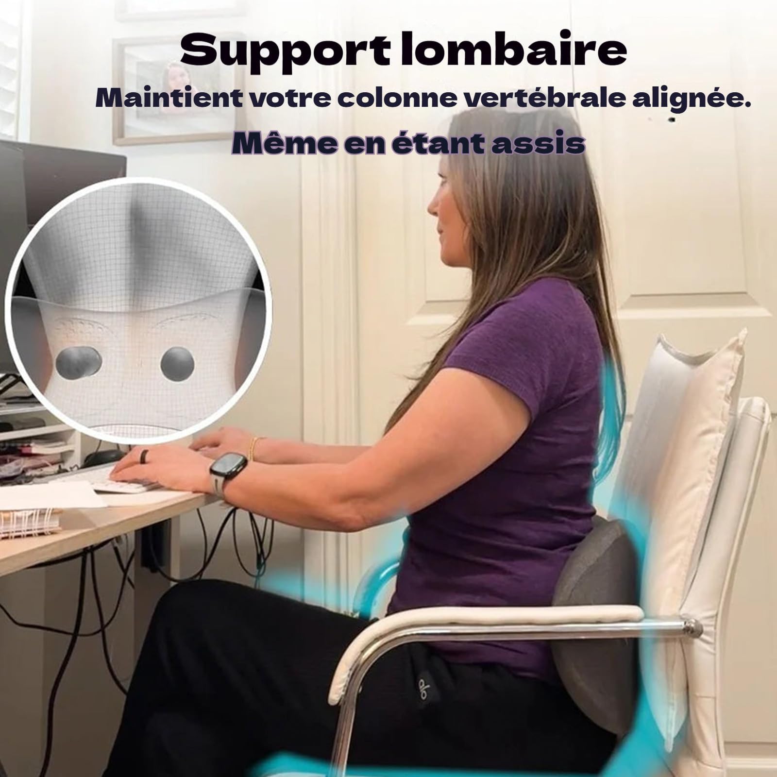 2026 Nouveau LombaTech 3 En 1 DéCompression VertéBrale à Domicile, Masseur Lombaire Et Sciatique, Masseur Sciatique, Appareil Dos Traction Chauffage Vibrations (Brancher-#1)