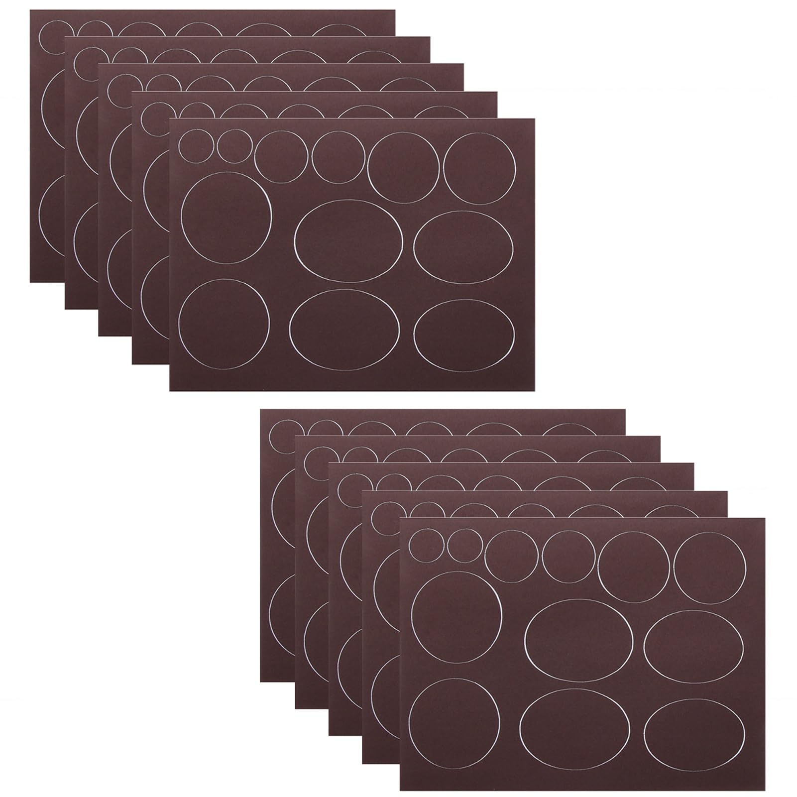 EvikoO 10 Pcs Coloured Down Jacket Patches, Self-adhesiveclothes Patch Clothing Repair Decorating Kit for Inside & Outside (Color : Brown)