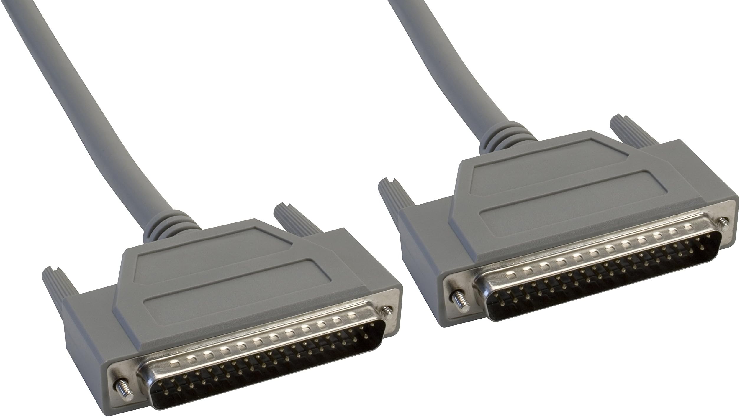 Amphenol CS-DSDMDB37MM-010 37-Pin DB37 Deluxe D-Sub Cable, Shielded, Male/Male, 10', Gray