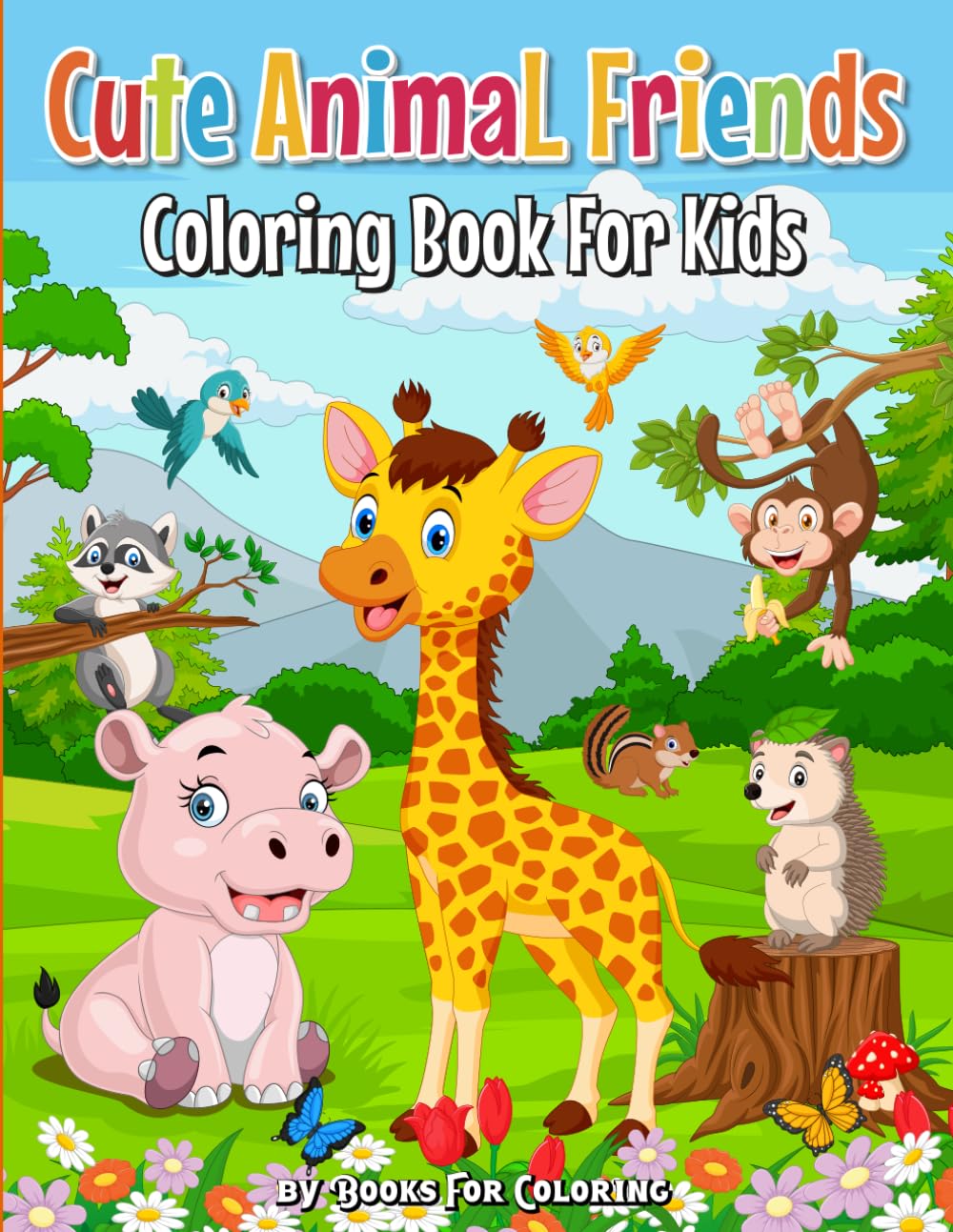 Cute Animal Friends Coloring Book For Kids A great activity book for