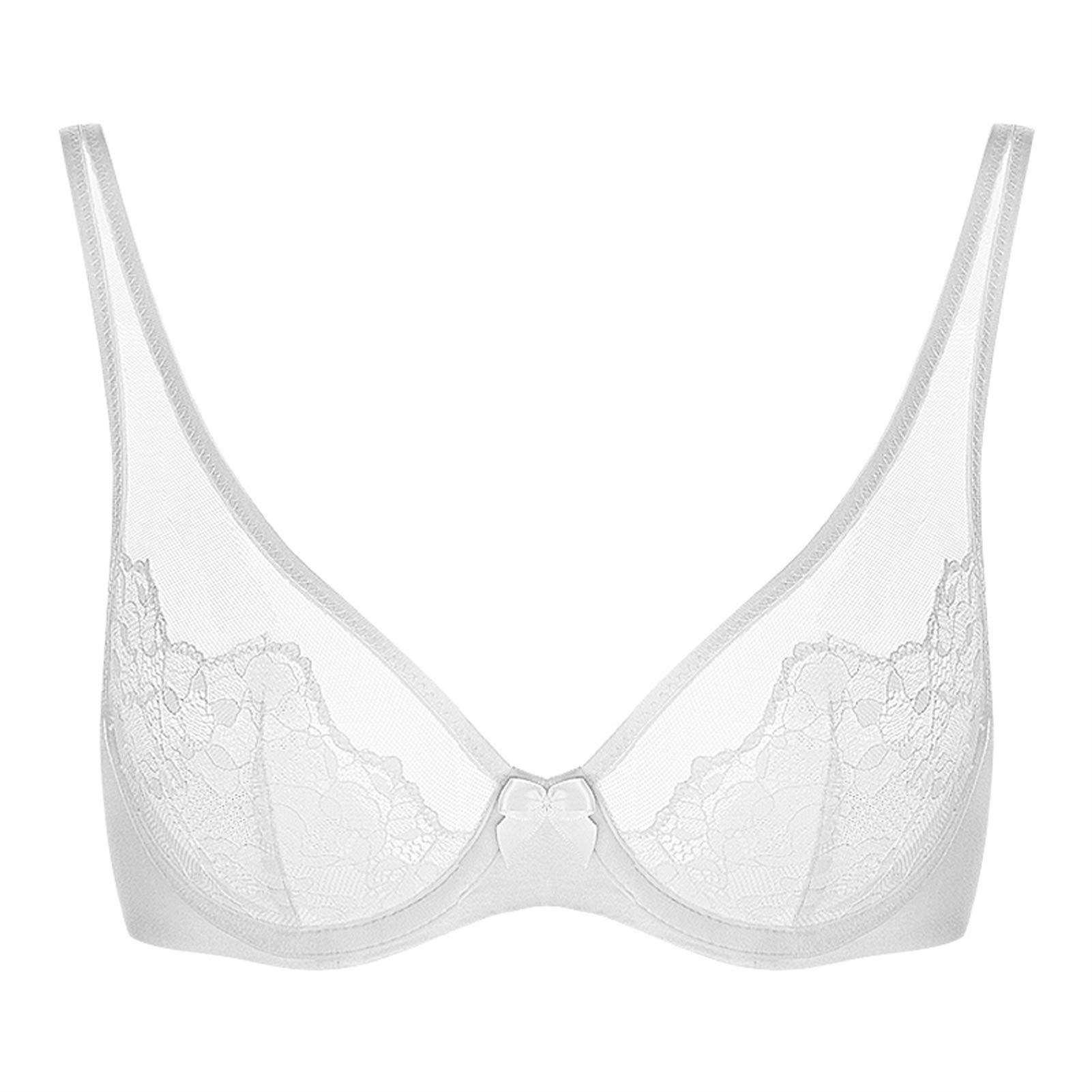 Brasier minimizador de tamaño grande para mujer, sin forro con aros y cobertura completa, bralette clásico push up ultrafino (color: blanco, tamaño: 70B)