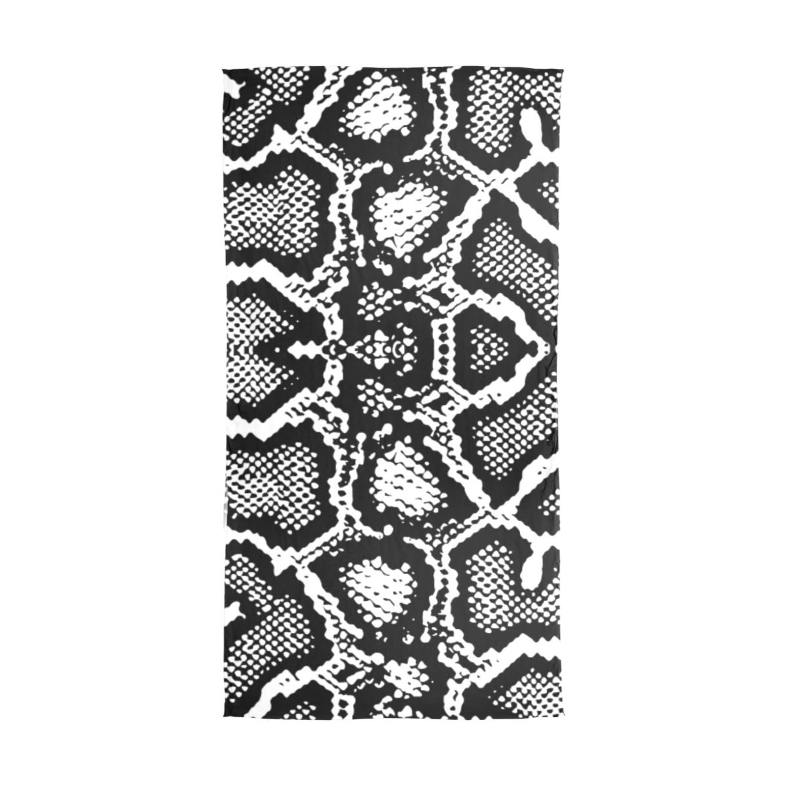 Youjuner Women's Colour 2 Long Silk Scarf Animal Snake Print Black Chiffon Silk Scarves Shawls Stoles Wraps For