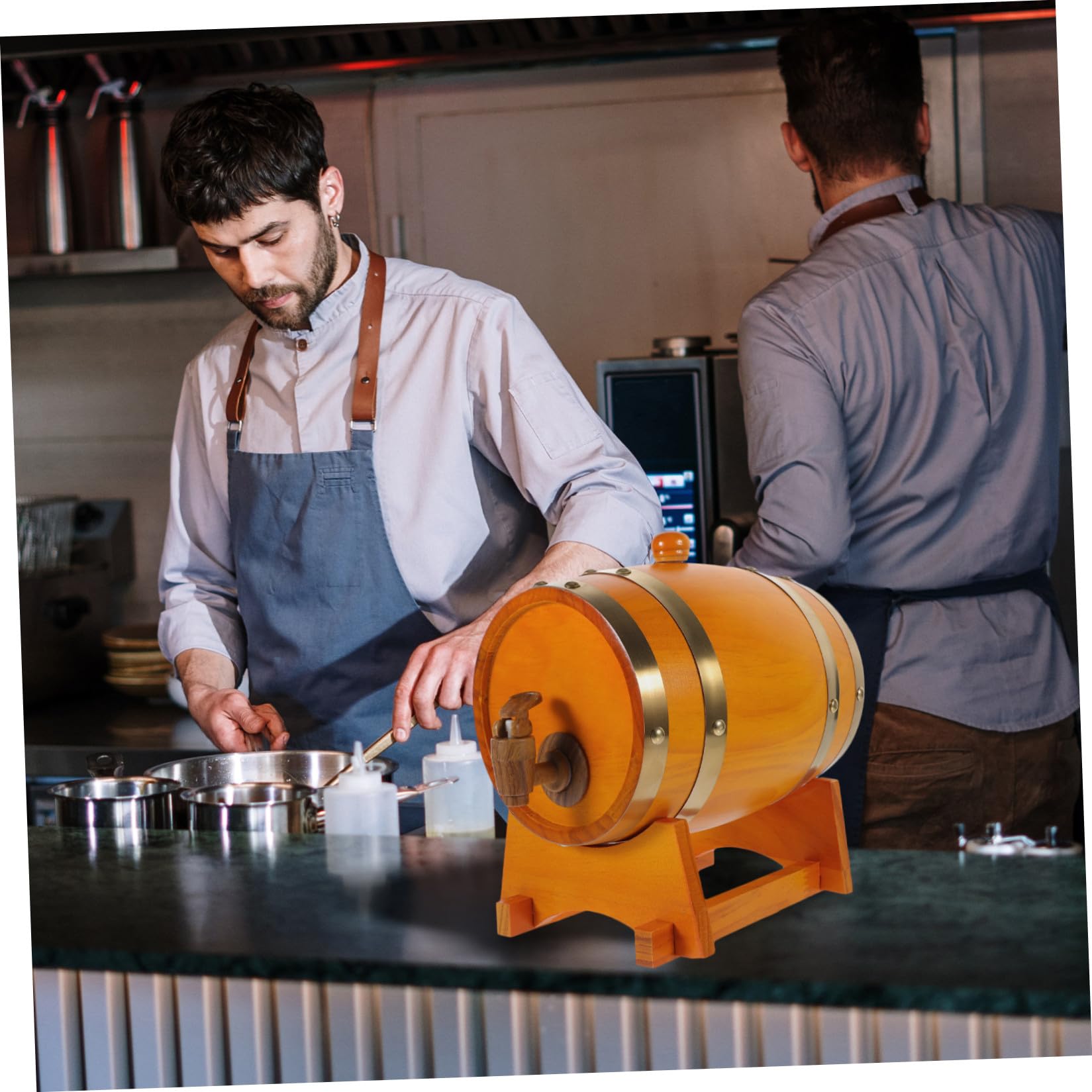 OUNONA Barril de Vino de Madera para Almacenar Vino Tinto Dispensador de Madera para Bebidas Barril de Cerveza para Añejar Restaurante o Bar