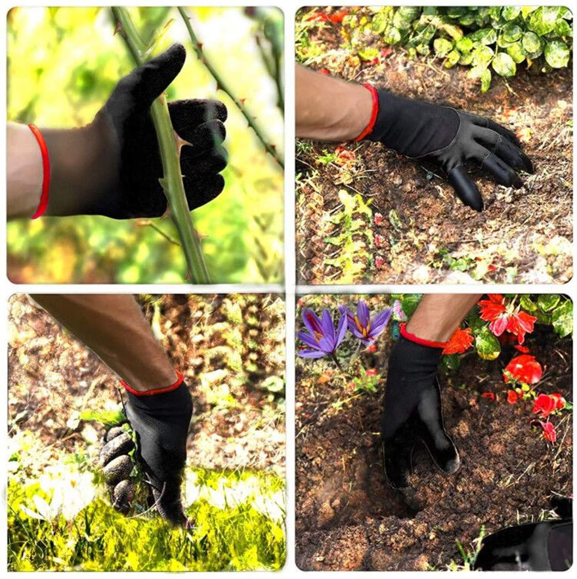 Garden Gloves with Claws ,Waterproof breatherble Garden Genie Gloves for Digging Planting ,Working Gloves with 8 Claws is best Choice for Gardening - Image 4