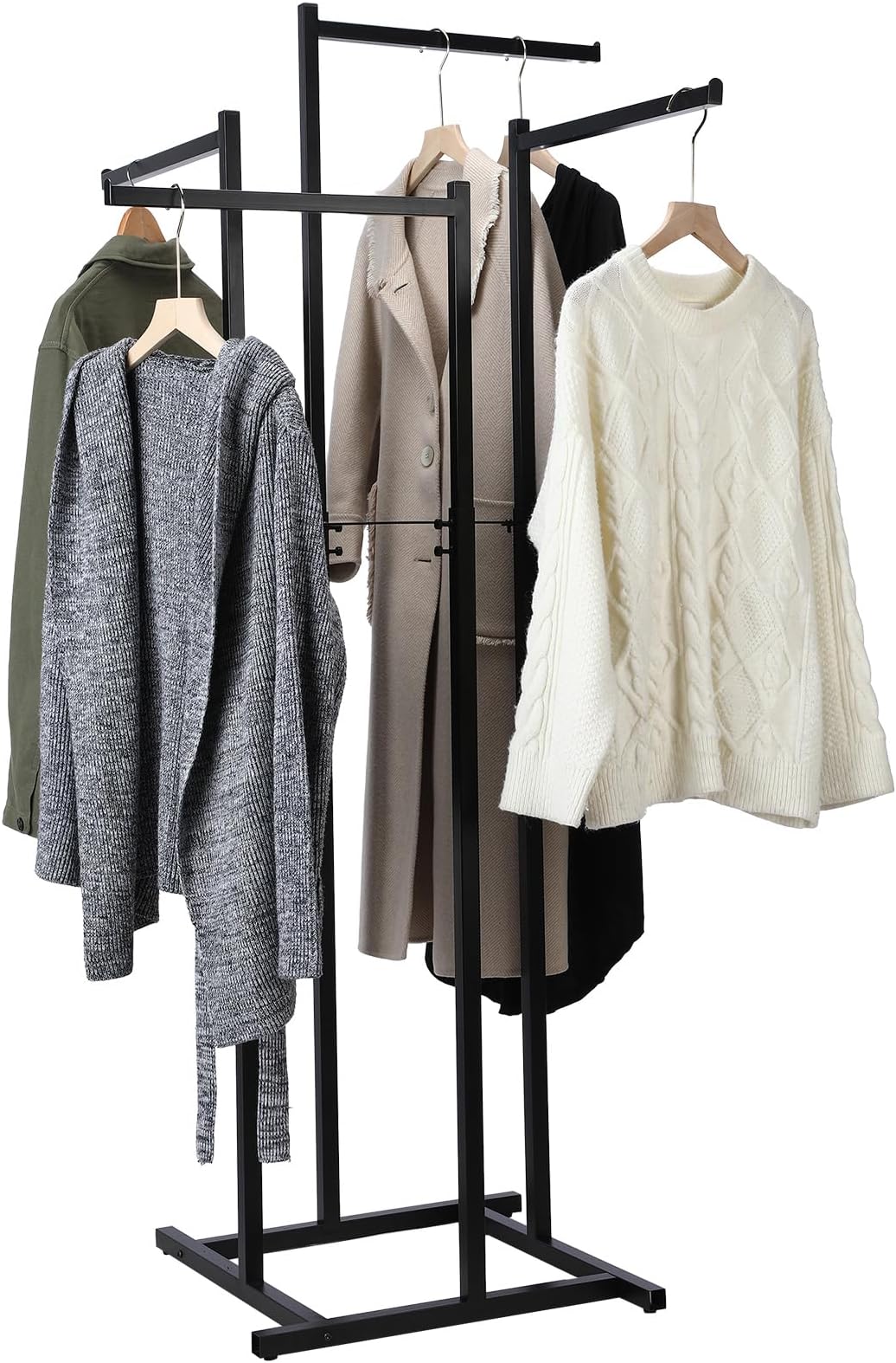 Amazon.com: Econoco - 4-Way Rack - Metal Clothing Rack - Hi-Capacity ...