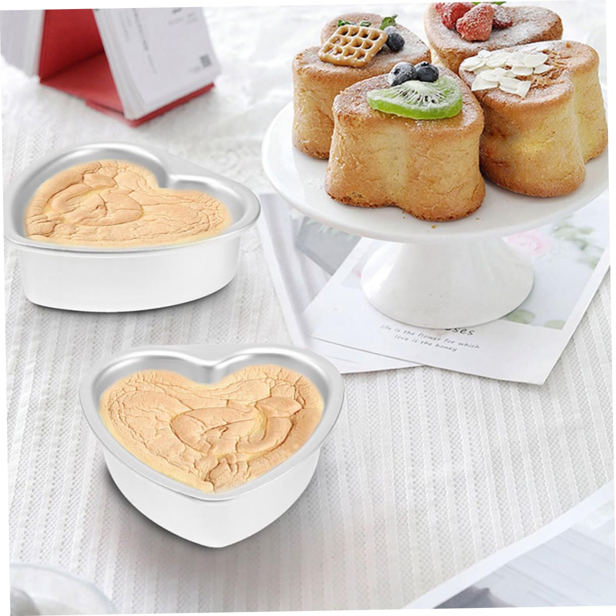 IMIKEYA 5 Pièces Moule À Gâteau En Forme De Coeur Rôtissoire Poêle À Griller Plats De Cuisson Pour Four Moule À Gâteau En Forme De Coeur Moule À Gâteau En Forme De Coeur Petits Moules À