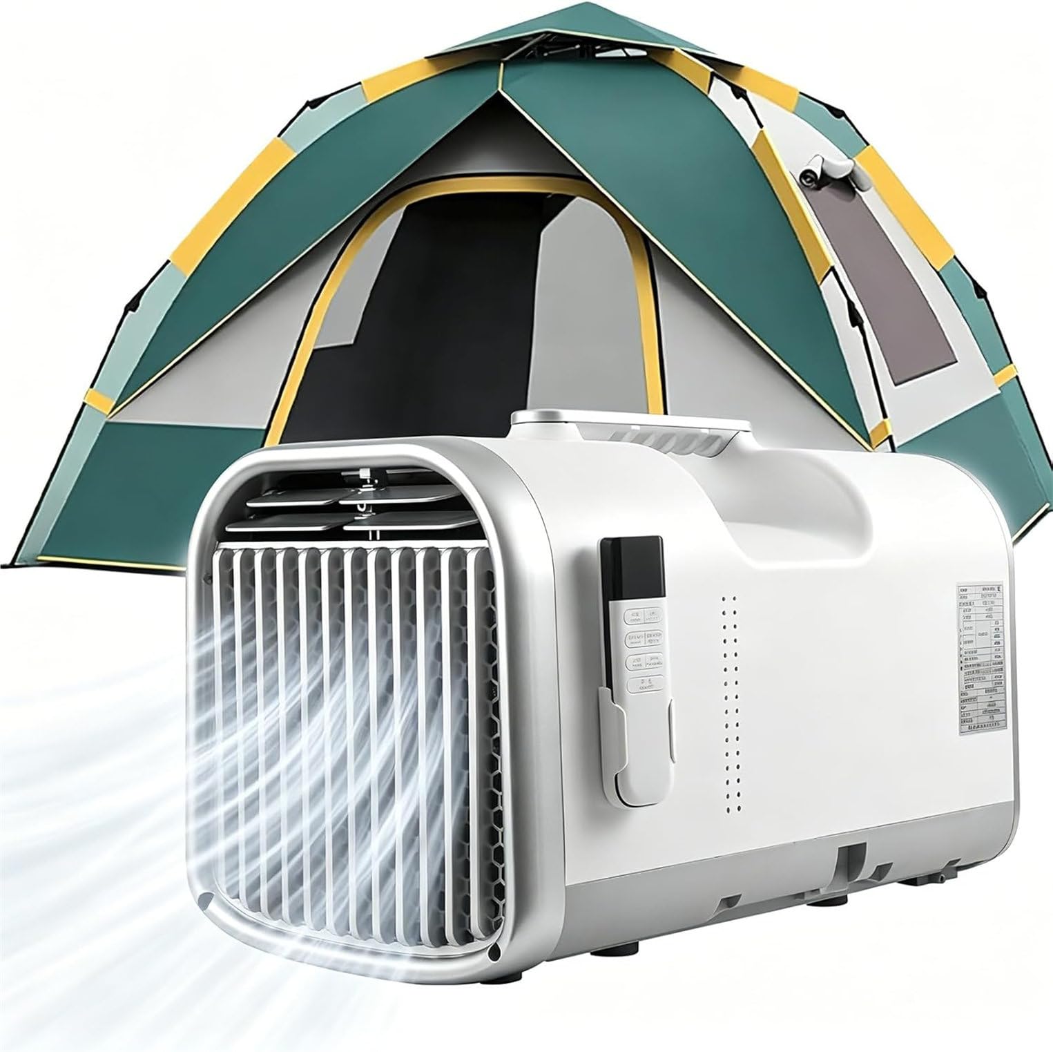 Nuxyyds 4400BTU/5100BTU Portable Air Conditioner - 4-in-1 Compact AC Unit & Cooling + Dehumidify + Fan + Sleep Mode for Caravan, Camping, Motorhome & Tent 5100BTU