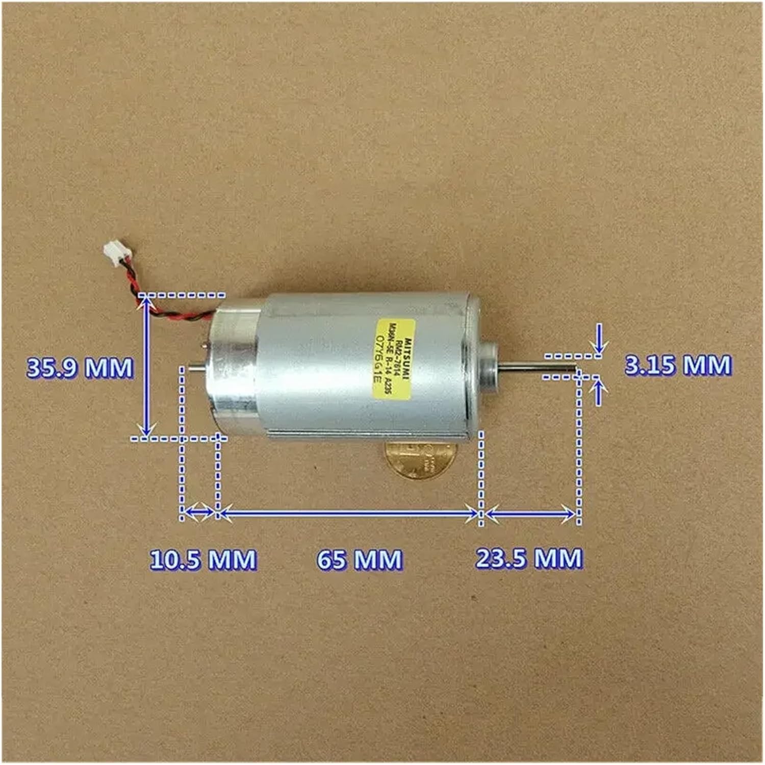 M36N-5E M36N-3 DC 24V 12V Dual Shaft 36mm Large Torque Mute Electronic Starter with Gear for Printer DIY Generator A Industrial Motors