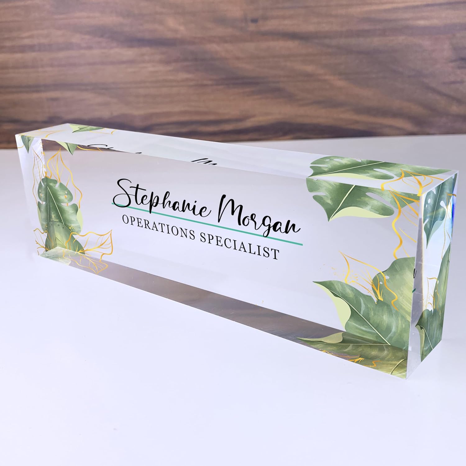 Custom Name Plates for Desk, Ideal Office Decoration for Men and Women, Clear Acrylic Desk Name Plate | ARTBLOX