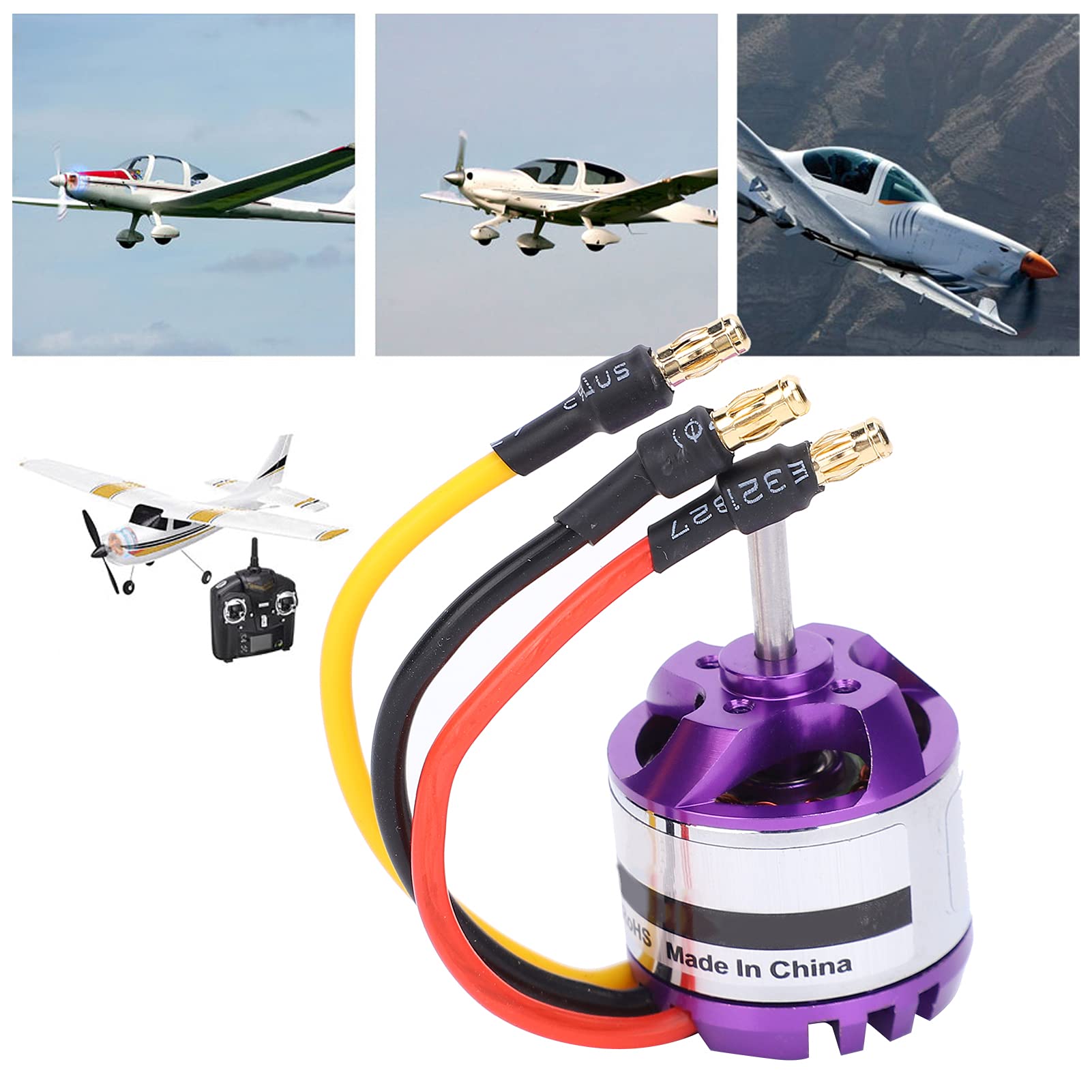 Joyzan Outrunner Brushless Motor, Motore Rc Telecomando Quadcopter Rotore Esterno Senza Spazzole Kit Aereo Speed Controller Sensore Copter Accessorio Drone per Aerei Aliante Quadricottero Elicottero