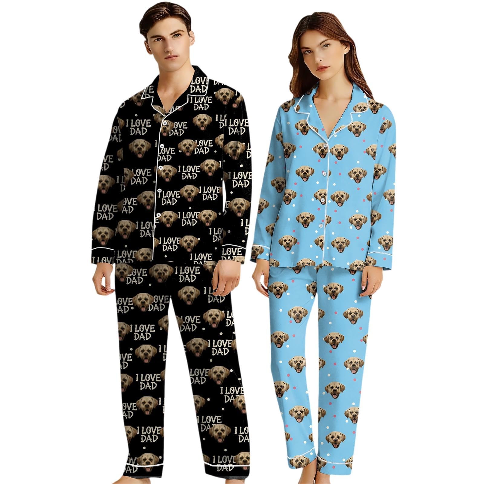 Gemütliche Schlafanzüge für den Valentinstag: Weiche Pyjamas mit Langer Hose, bequemes Partner-Outfit Entspannen für Paare