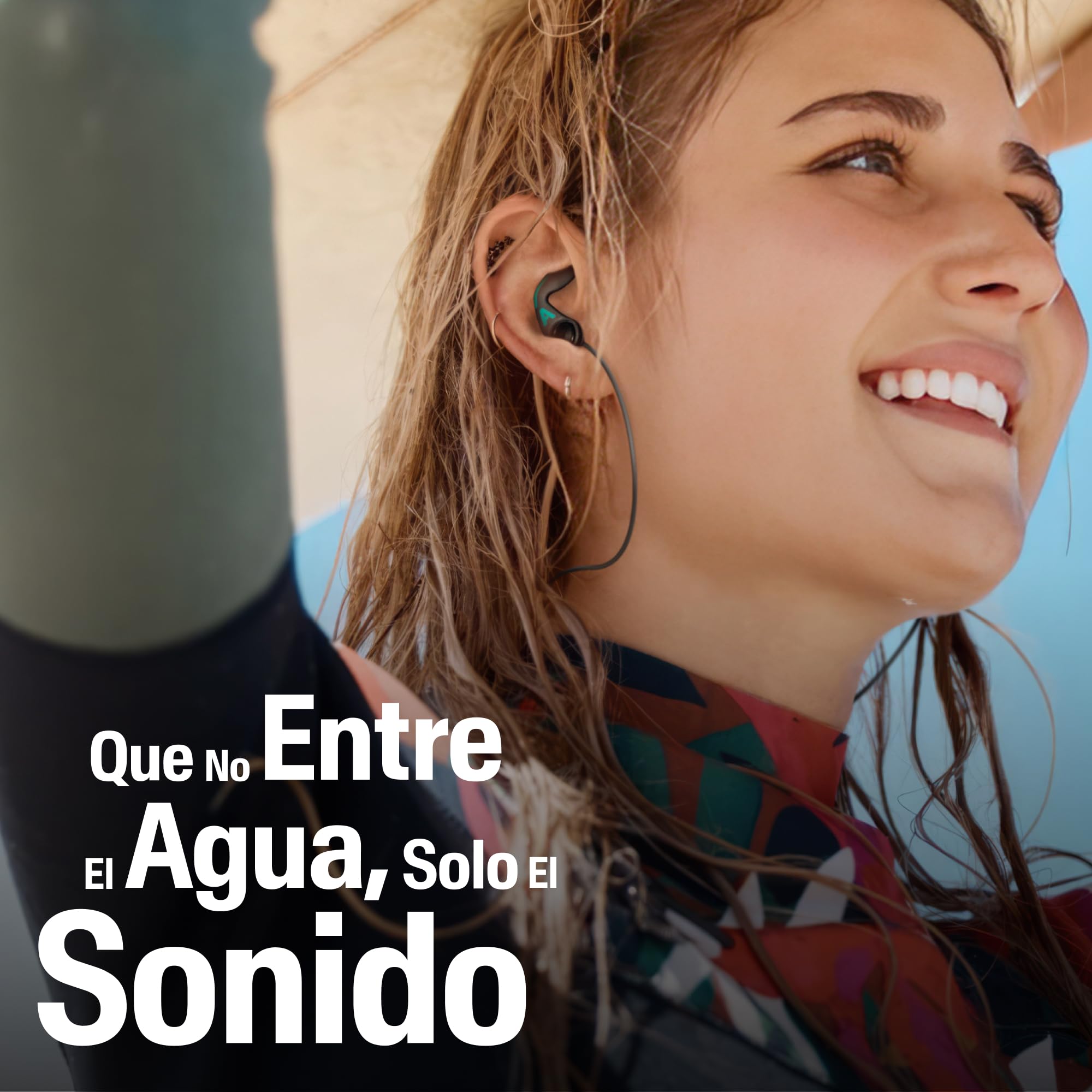 Alpine WaterSafe Pro - Tapones para Practicar Surf y natación para Adultos - Impermeables - Cómodos - Se Mantienen en su Sitio - para Deportes acuáticos - Reutilizables - Tallas M y L - 1 par