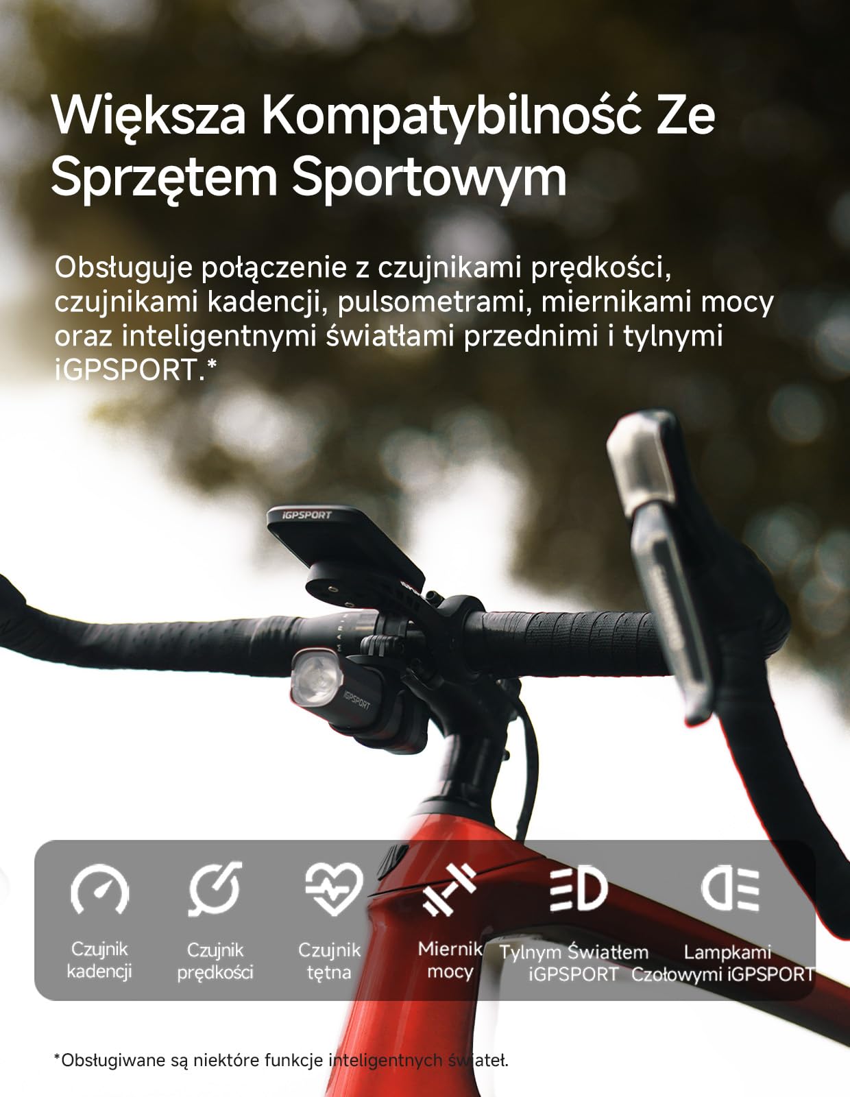 iGPSPORT BSC100MAX Licznik Rowerowy Bezprzewodowy, Duży Ekran 3 Cale, Automatyczny Start/Pauza, 40 Godzin Pracy Na Baterii, Konfigurowalne Dane, Wodoodporność IPX7
