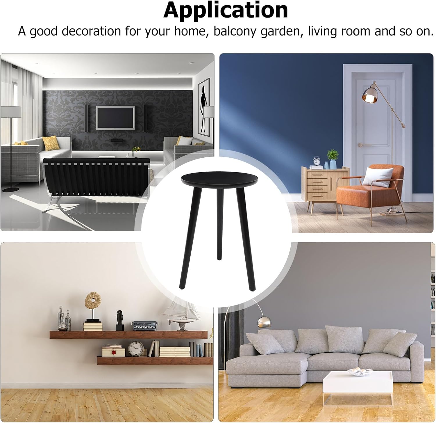 Wooden Plant Stand Tall Flower Pot Holder with Removable Design, 28cm Diameter X 40cm Height, Indoor Balcony Plant Pots Rack for Home Garden Decoration