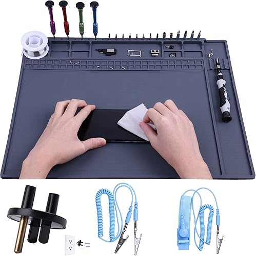 Alfombrilla antiestática resistente al calor de alta calidad para computadora, laptop, reparación de dispositivos electrónicos de teléfonos