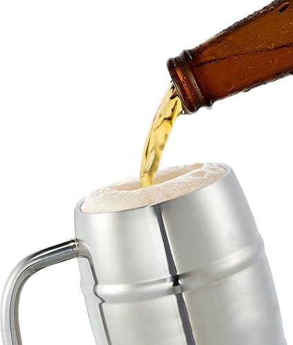 Miniatura 4 de GALVANOX I Identify As Sober Funny Beer Gift - Taza de cerveza aislada de acero inoxidable con asa y tapa para sorber (ideal para cumpleañosdía del