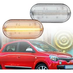 Luces Del Tablero Renault Clio Luz indicadora de marcador lateral LED Nslumo para Rena/ult Clio Espace Twingo Dacia Logan Duster lámpara de señal de giro lente transparente 2 uds.
