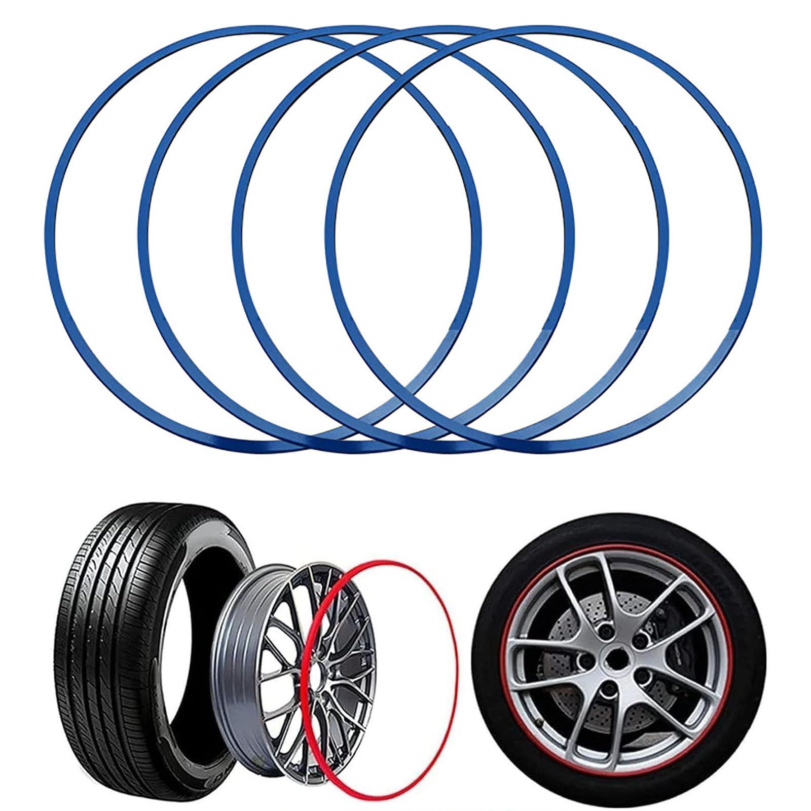 43-56 cm ochronny pierścień dekoracyjny, ochraniacz koła, materiał ze stopu aluminium, antykorozyjny i trwały, pierścień zderzaka koła, odporny na zarysowania odporny na tarcie, odpowiedni do