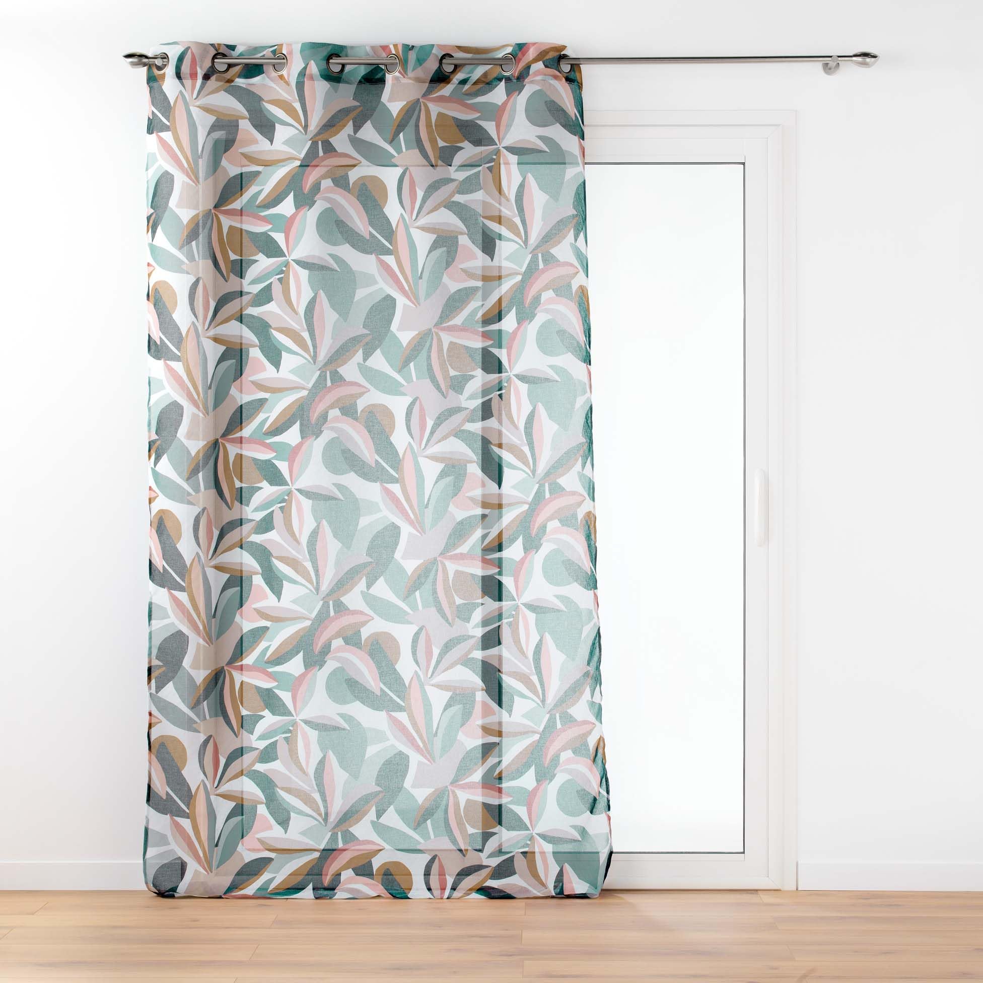 Douceur d'Intérieur, Lavinia Net Curtain with Eyelets (140 x 280 cm) Sandblasted Printed