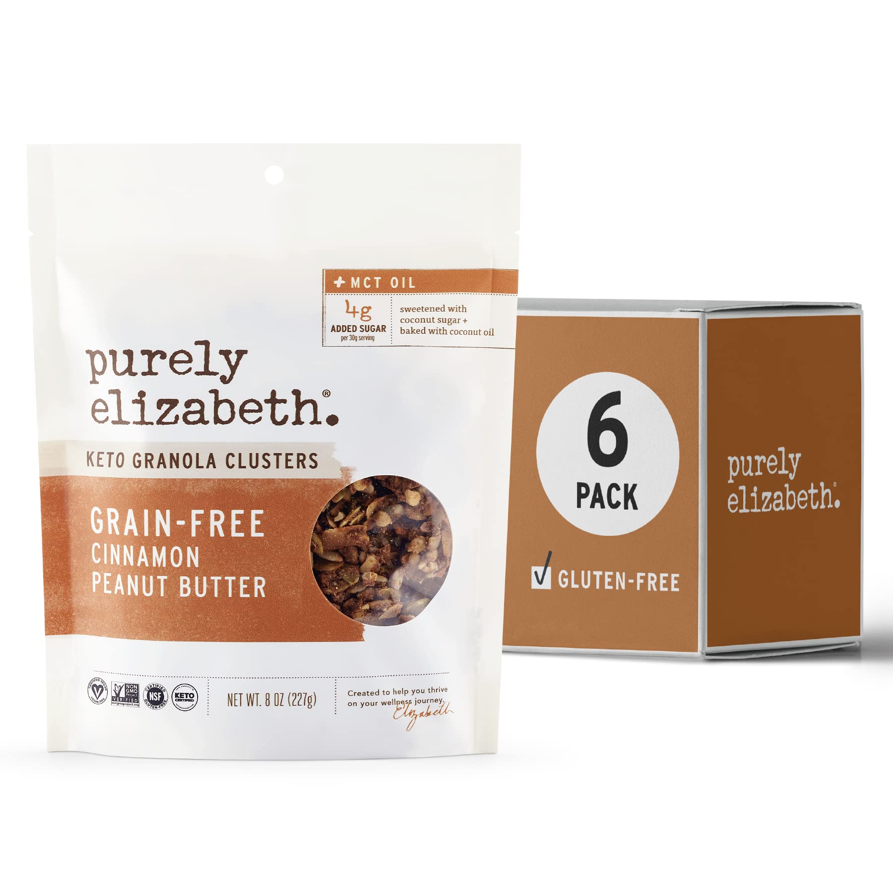 Purely Elizabeth by purely elizabeth. – 8 Ounce (Pack of 6), Natural, Pack of 6, Model H-3137