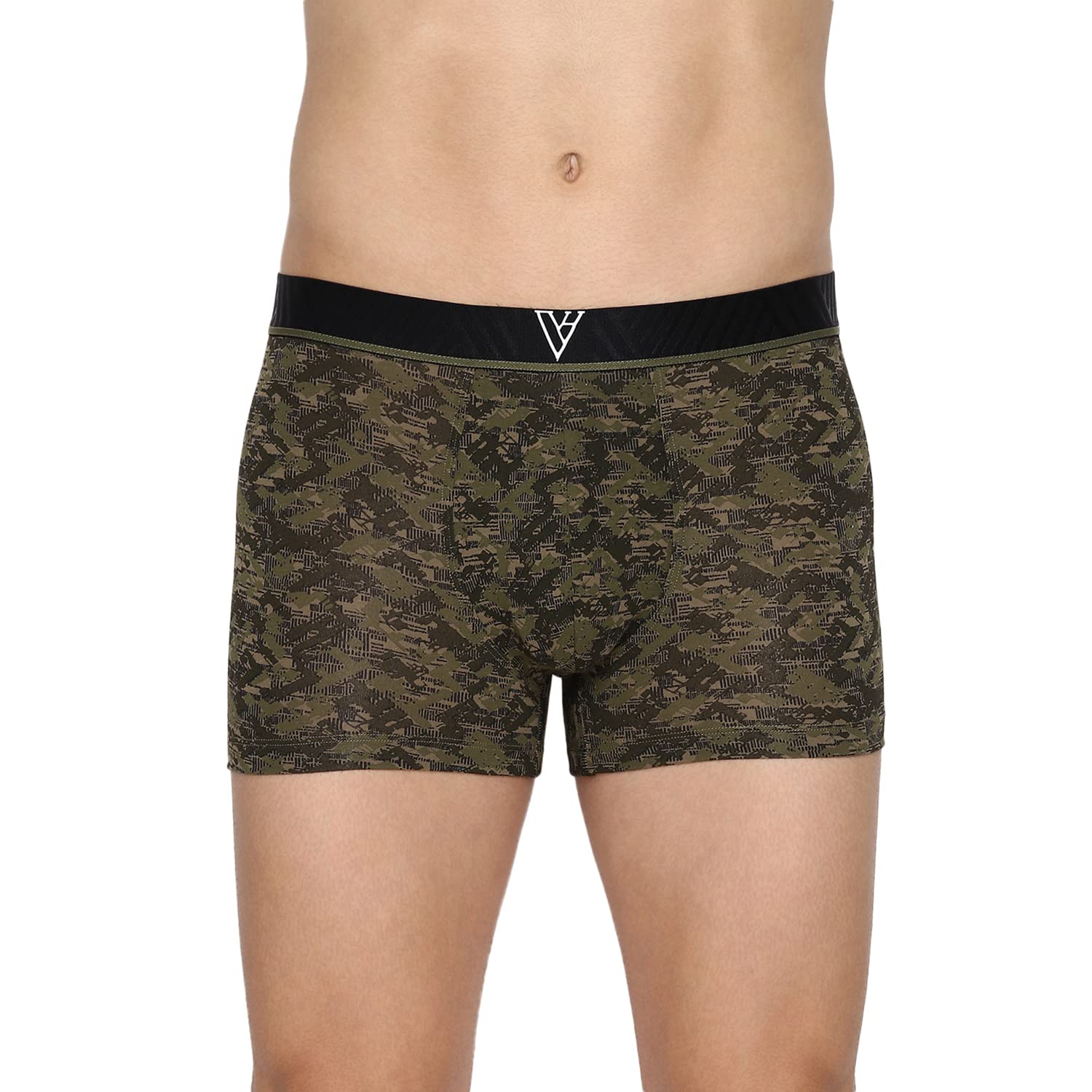 van heusen Men Trunks - Cotton Spandex - 4 Way Stretch, Ultra Soft, Allover Print_30044_Black, Green_S-picture-50