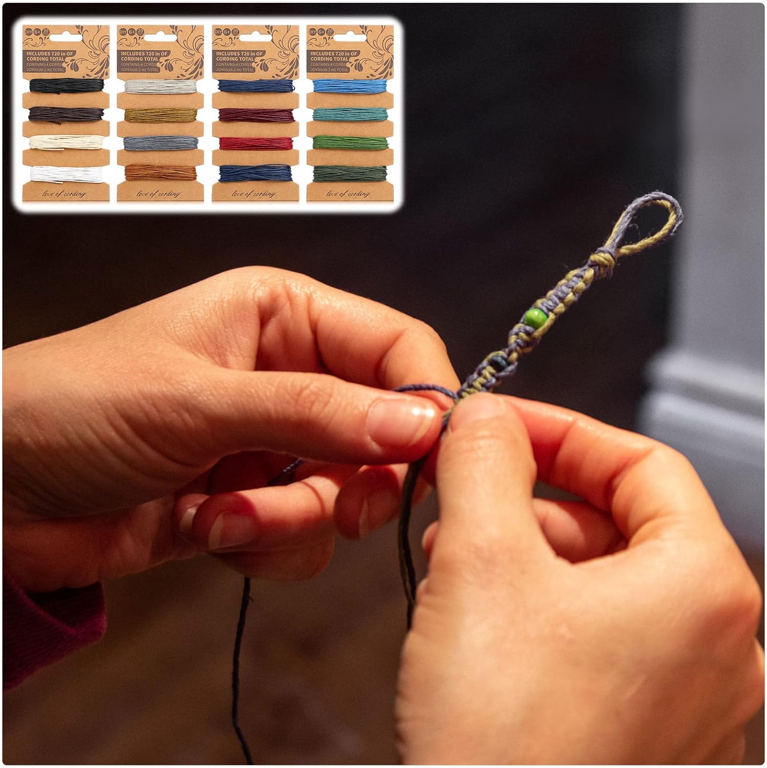 16 Colors Thread Cord for Jewelry Making, Multicolor Flax String Cord Wax Multicolor Twine Colorful Natural Bracelet Rope String for Handmade Bracelets Jewelry Macrame Craft Making, 1mm 80 yd in Total - Image 5