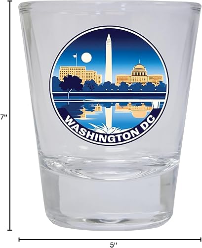 Miniatura 2 de R and R Imports Washington, D.C. Souvenir - Vaso de chupito redondo de 1.5 onzas, transparente A