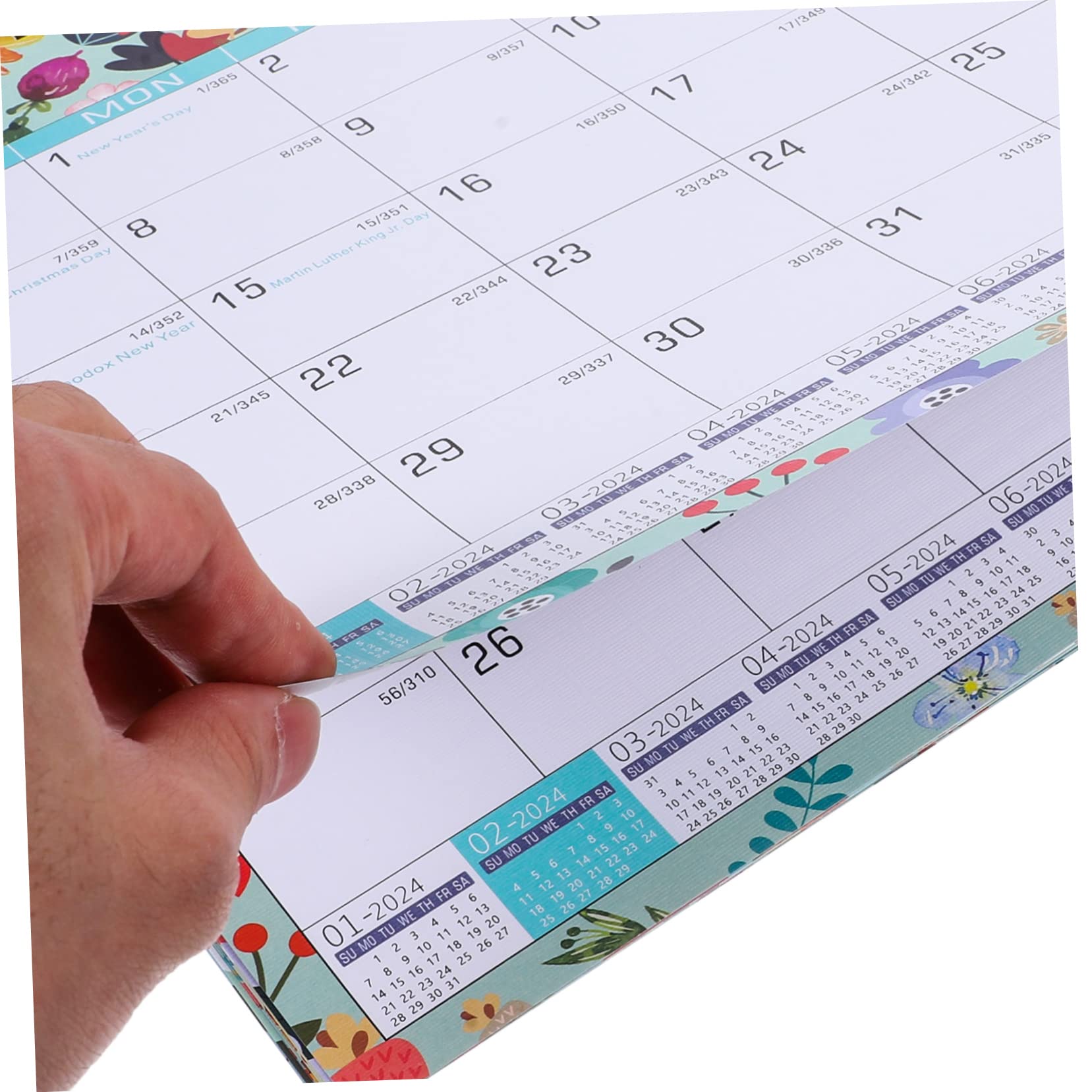 TEHAUX 2pezzi Calendario Mensile Da Parete Inglese Pianificatore Familiare Pratico Per Casa e Scuola Calendario Artistico e Leggero Organizzatore Di Eventi e Appuntamenti