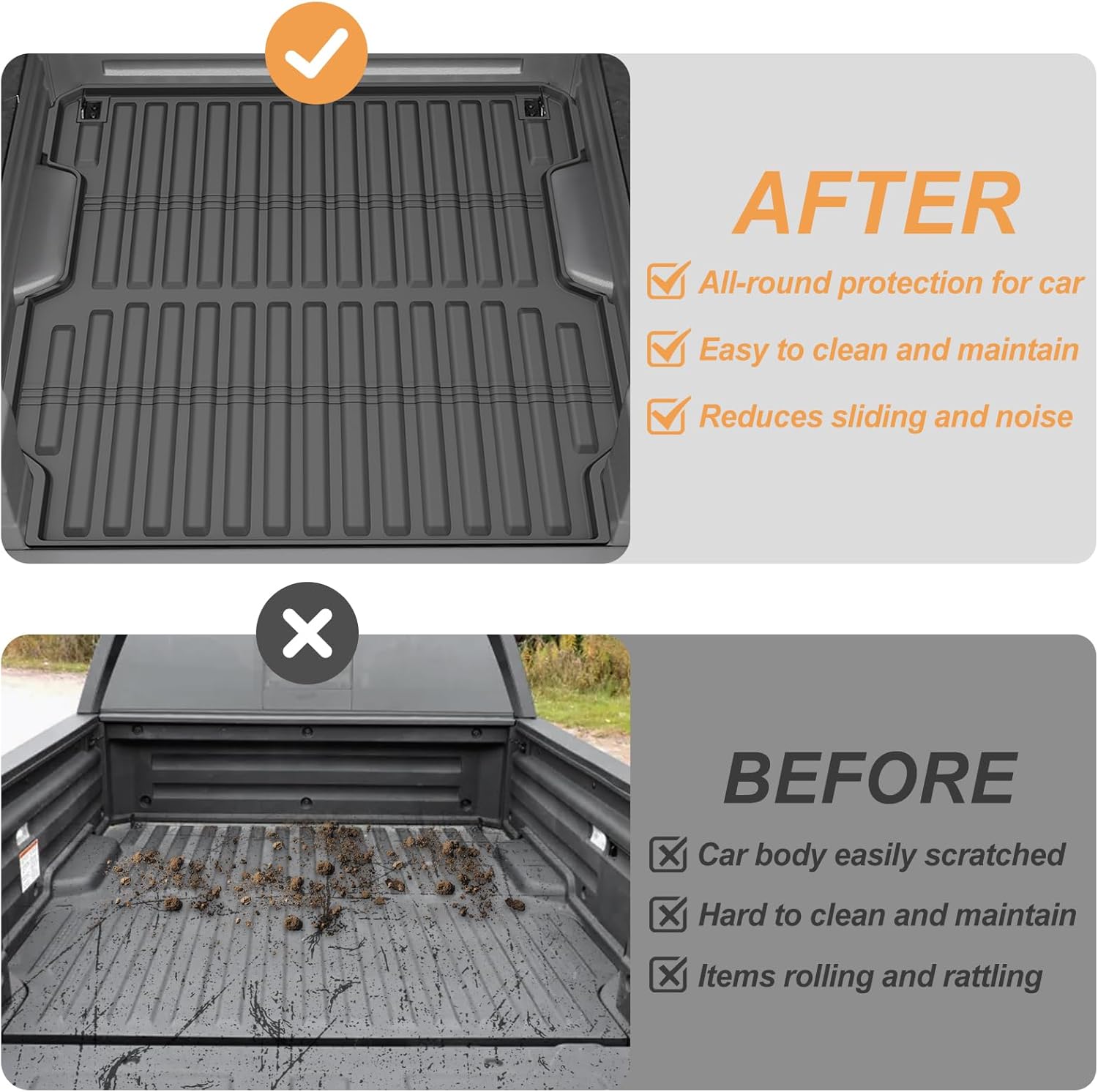 AOMSAZTO 5.3FT Bed Mat Fit for 2017-2026 Honda Ridgeline 5.3FT Truck Bed Liner Heavy Duty TPE All Weather Custom Fit Ridgeline Accessories Upgraded Cargo Mat