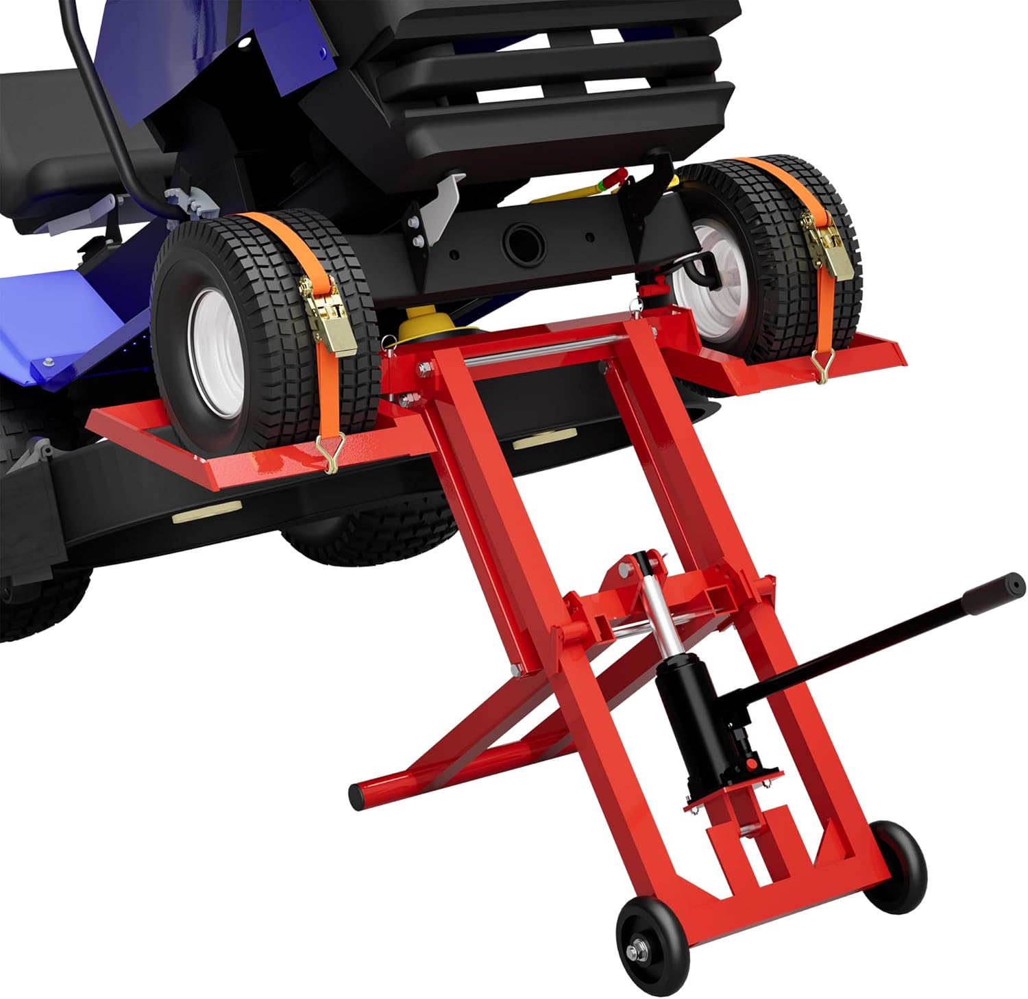 Lawn Mower Lift Jack,Sturdy Design, 500 lbs Capacity for Tractors and ATVs & GardenTractors Use for Mower Maintenance Or Repair,Red