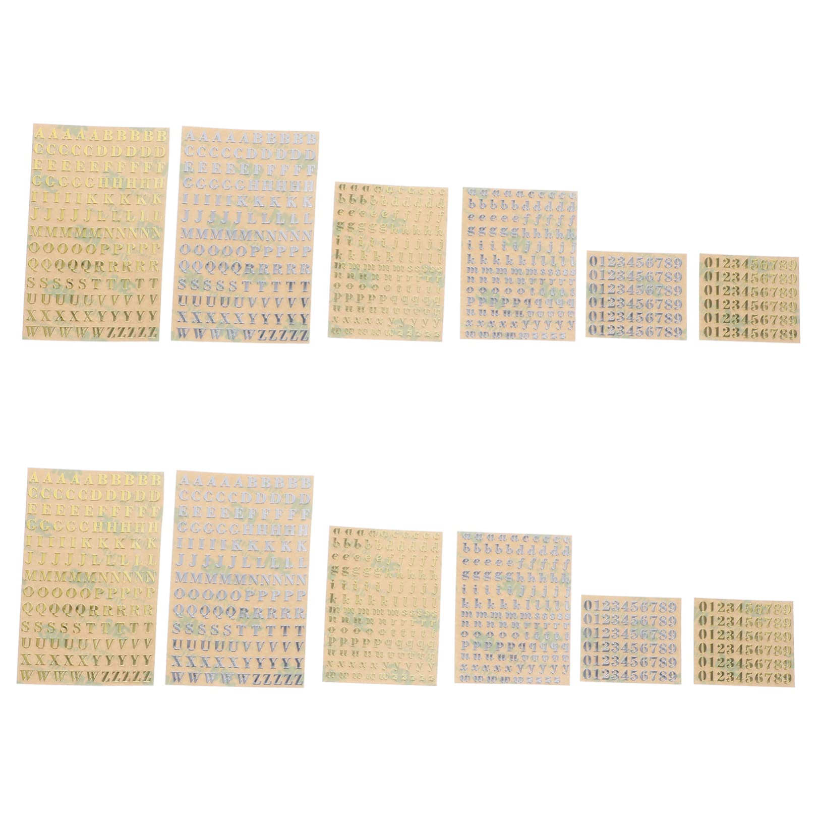 STOBOK 36hojas Pegatinas De y Autoadhesivas De Metal Para Manualidades Álbumes Tarjetas Decoración