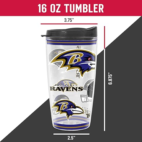 Miniatura 47 de Rico Industries NFL - Vaso de fútbol americano de doble pared, 16 onzas, tapa W