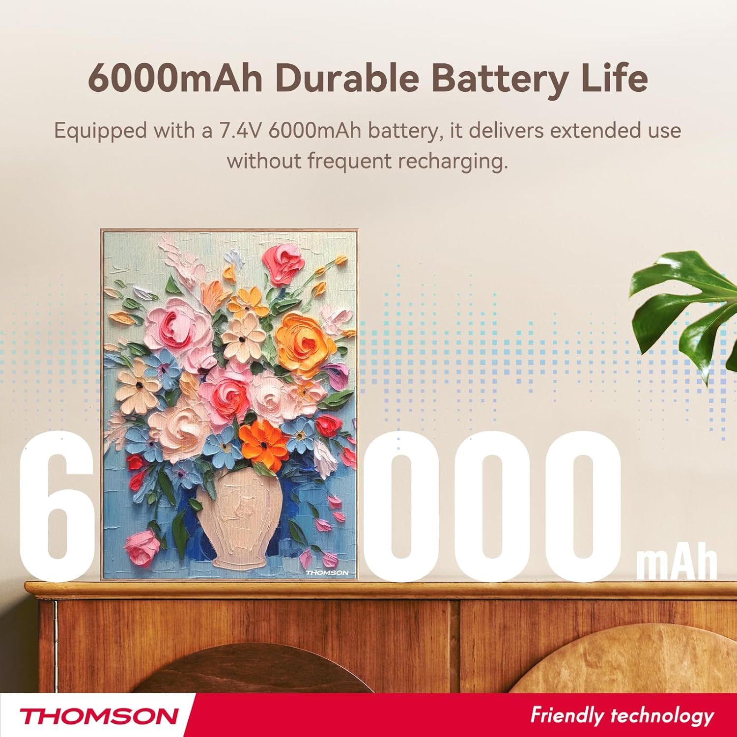 THOMSON Wireless Bluetooth Speakers with Art Painting Decoration,Ceiling Wall Mounted,Built-in Battery Wall Speakers, Remote Control,Suitable for Bedroom, Office, Living Room, Hotel, Restaurant