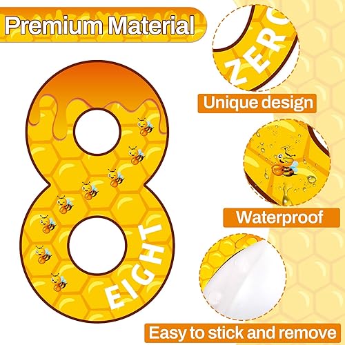 Miniatura 10 de Qyeahkj Tablón de anuncios de números gigantes, cálidos, bohemios, para aprendizaje educativo, carteles de matemáticas para niños pequeños, póster